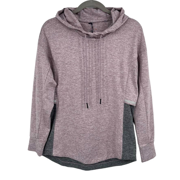 Tangerine Tops - NWT - TANGERINE Soft Pullover Hoodie Colorblock Sweatshirt Purple Gray - Small